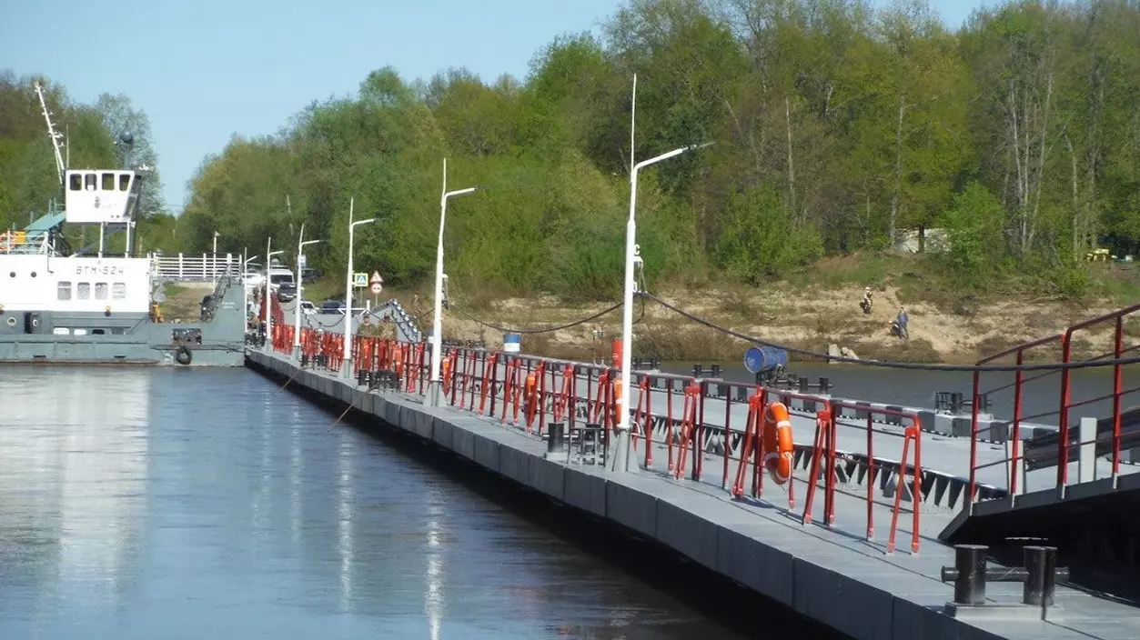 Наплавной нижегородский мост через Суру отремонтировали раньше срока