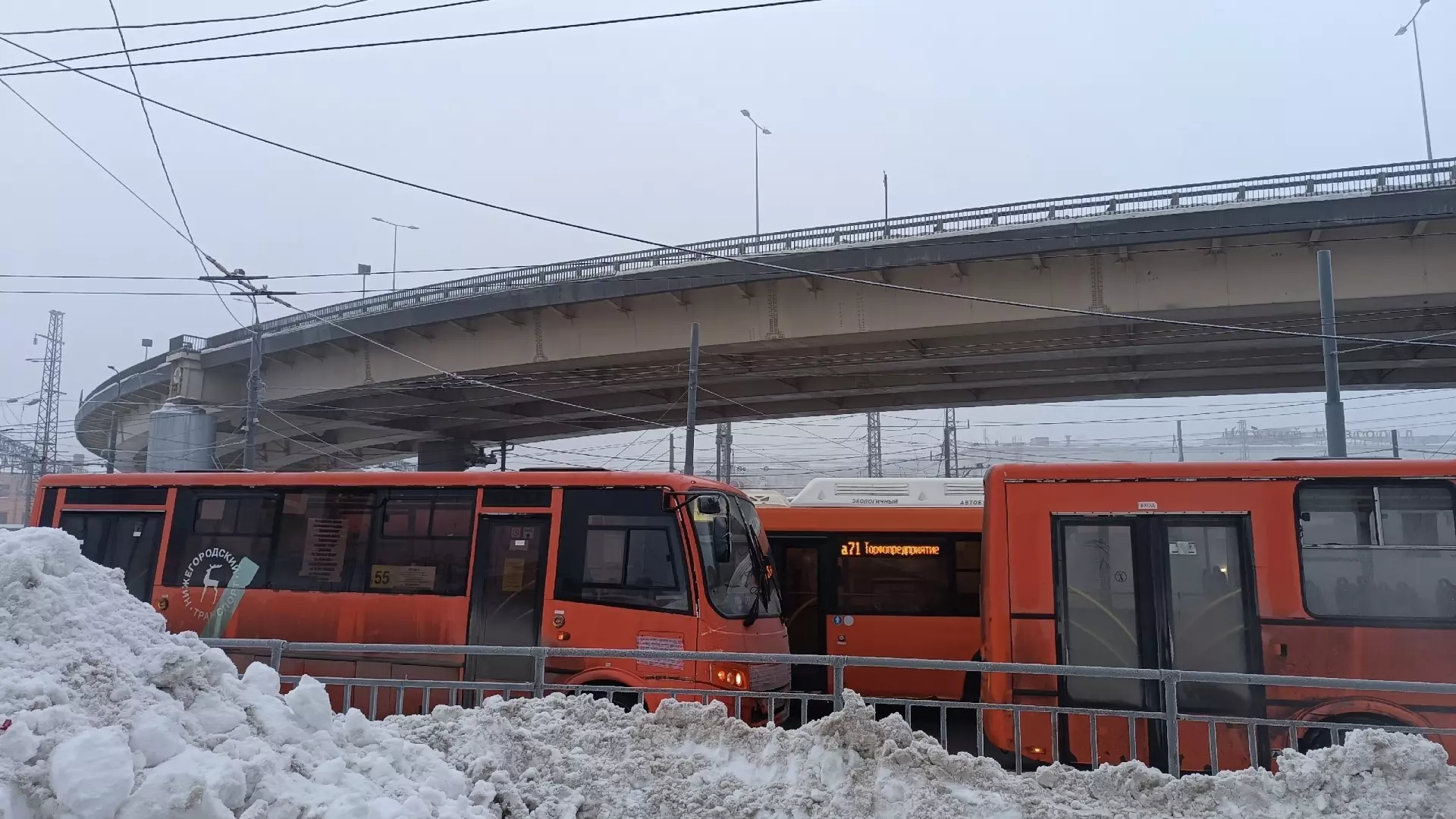В Нижнем Новгороде произошла задержка автобусов и троллейбусов