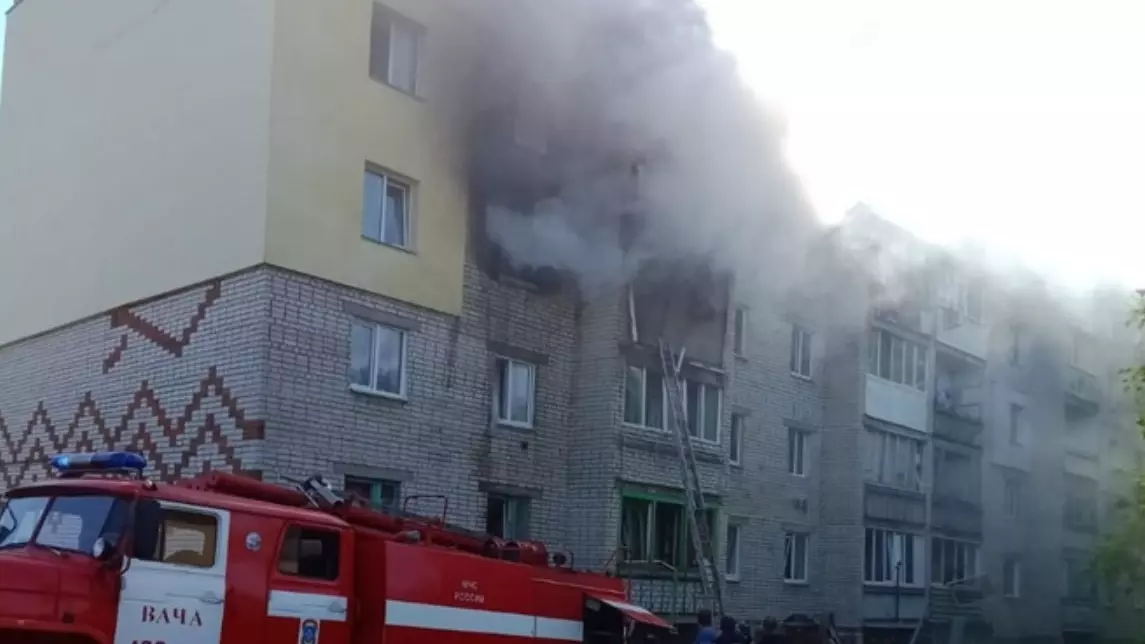 Пострадавший при взрыве газа дом в Богородске 
