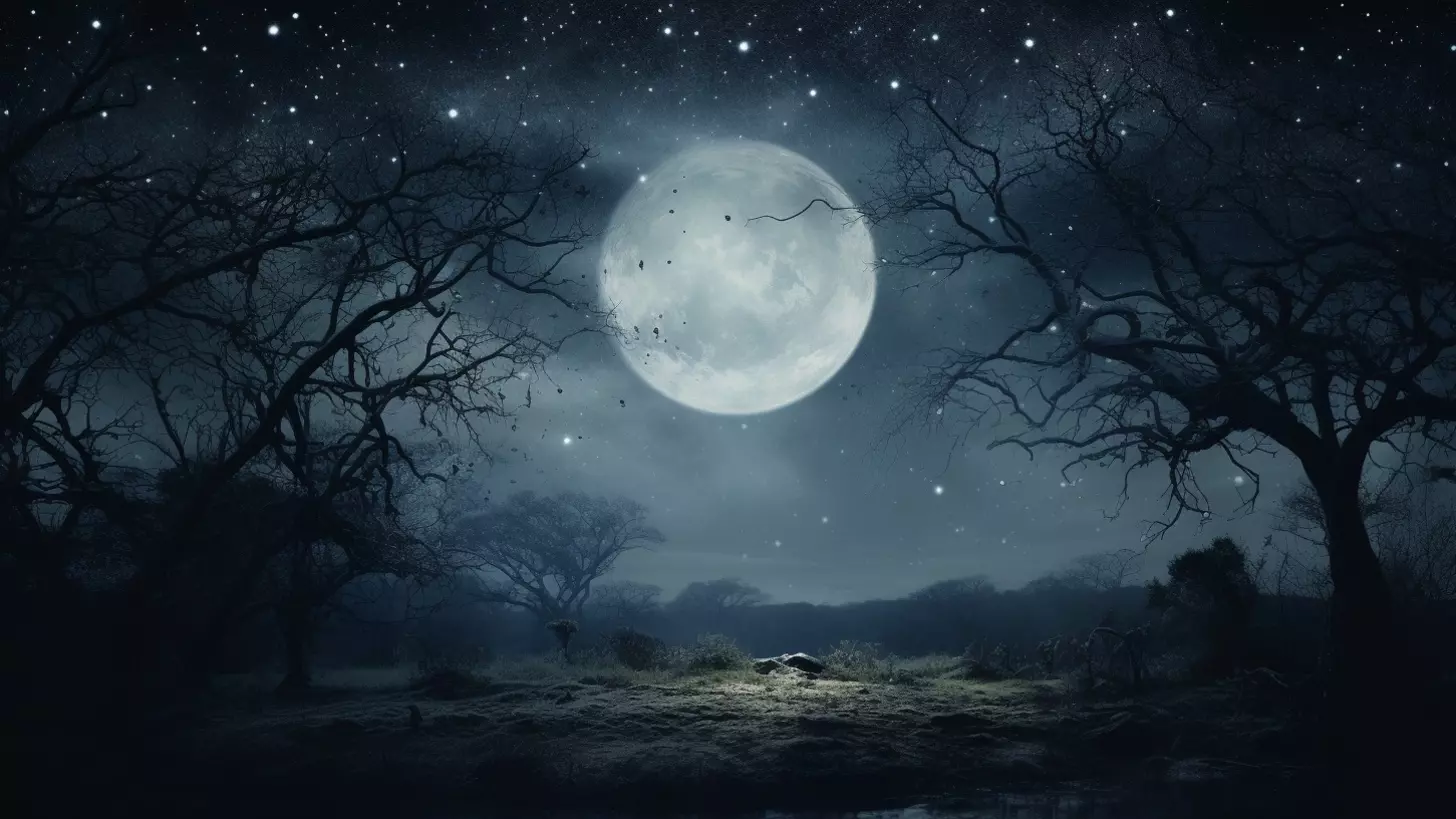 Лунное затмение и полнолуние 25 марта