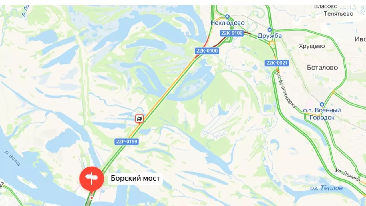 На подъезде к Нижнему Новгороду образовалась пробка