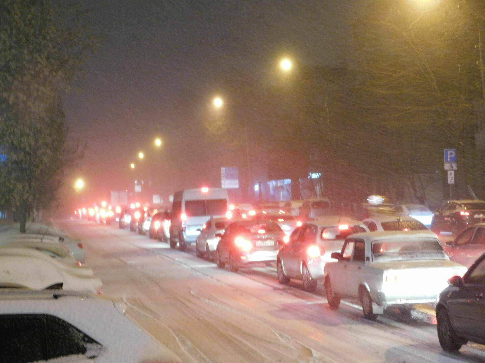 Транспортный коллапс случился в Нижегородской области из-за снегопада