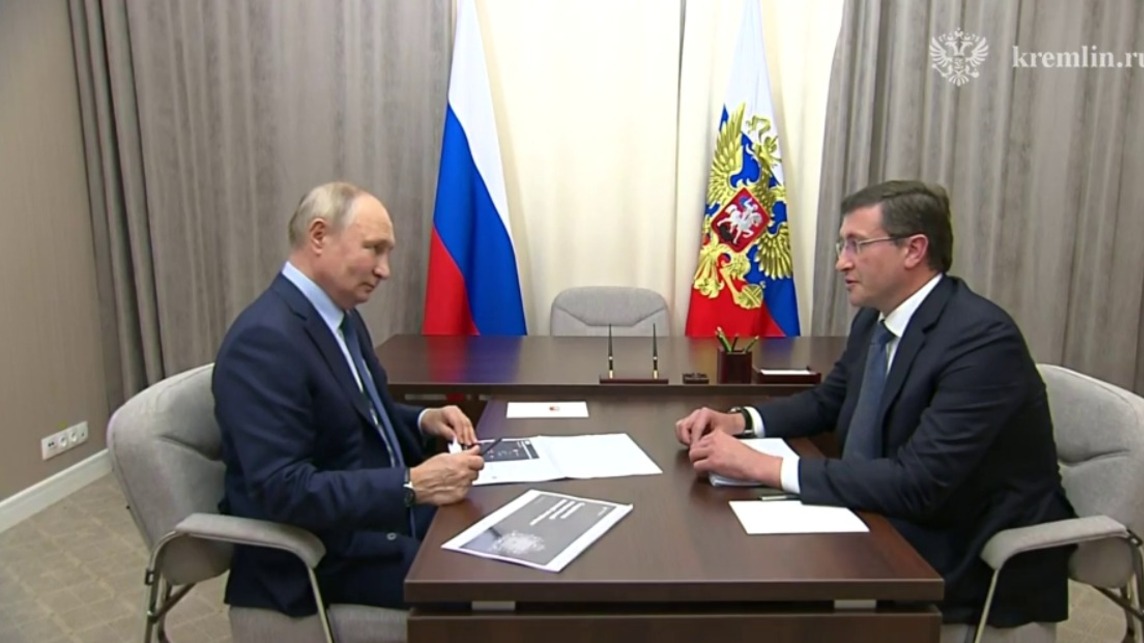 Встреча Путина с Глебом Никитиным