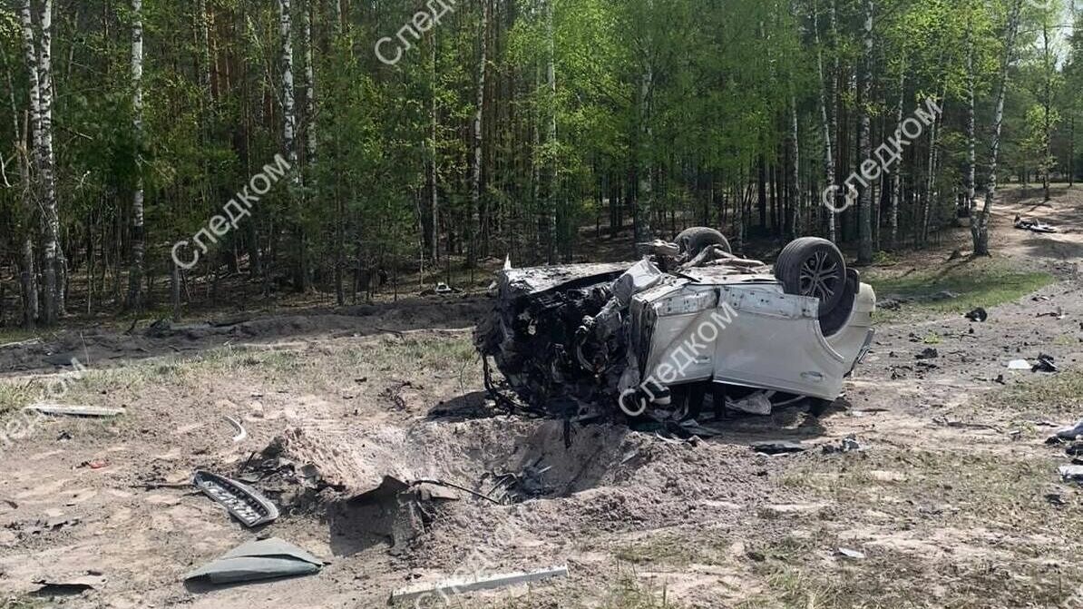 Опубликовано фото с места взрыва авто с Прилепиным в Нижегородской области
