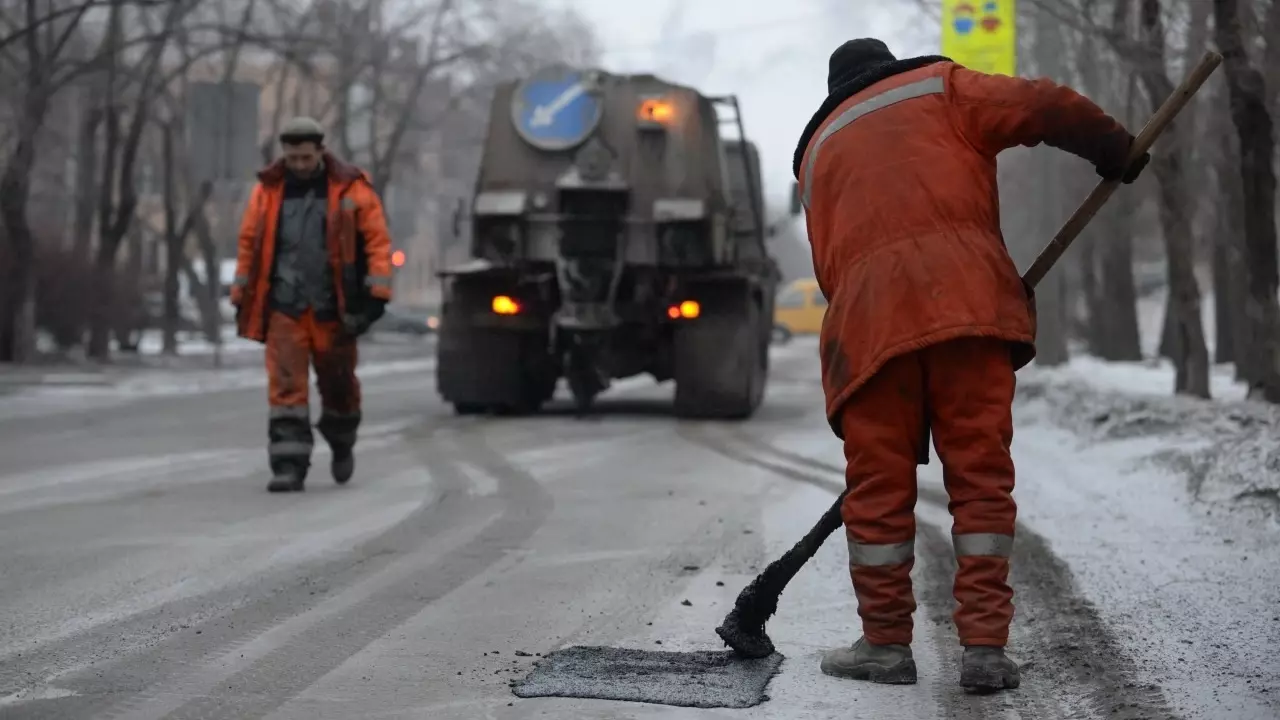 Ямочный ремонт делали в холод в Нижегородской области