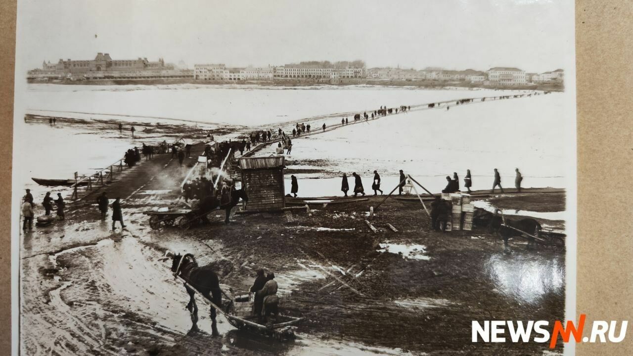 Фото моста из архива государственного общественно-политического архива Нижегородской области