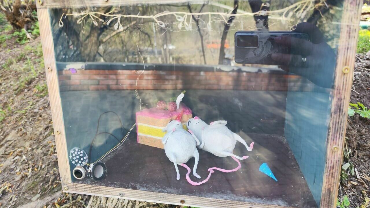Арт-объект с мышами на Почаинском бульваре не будут восстанавливать после порчи