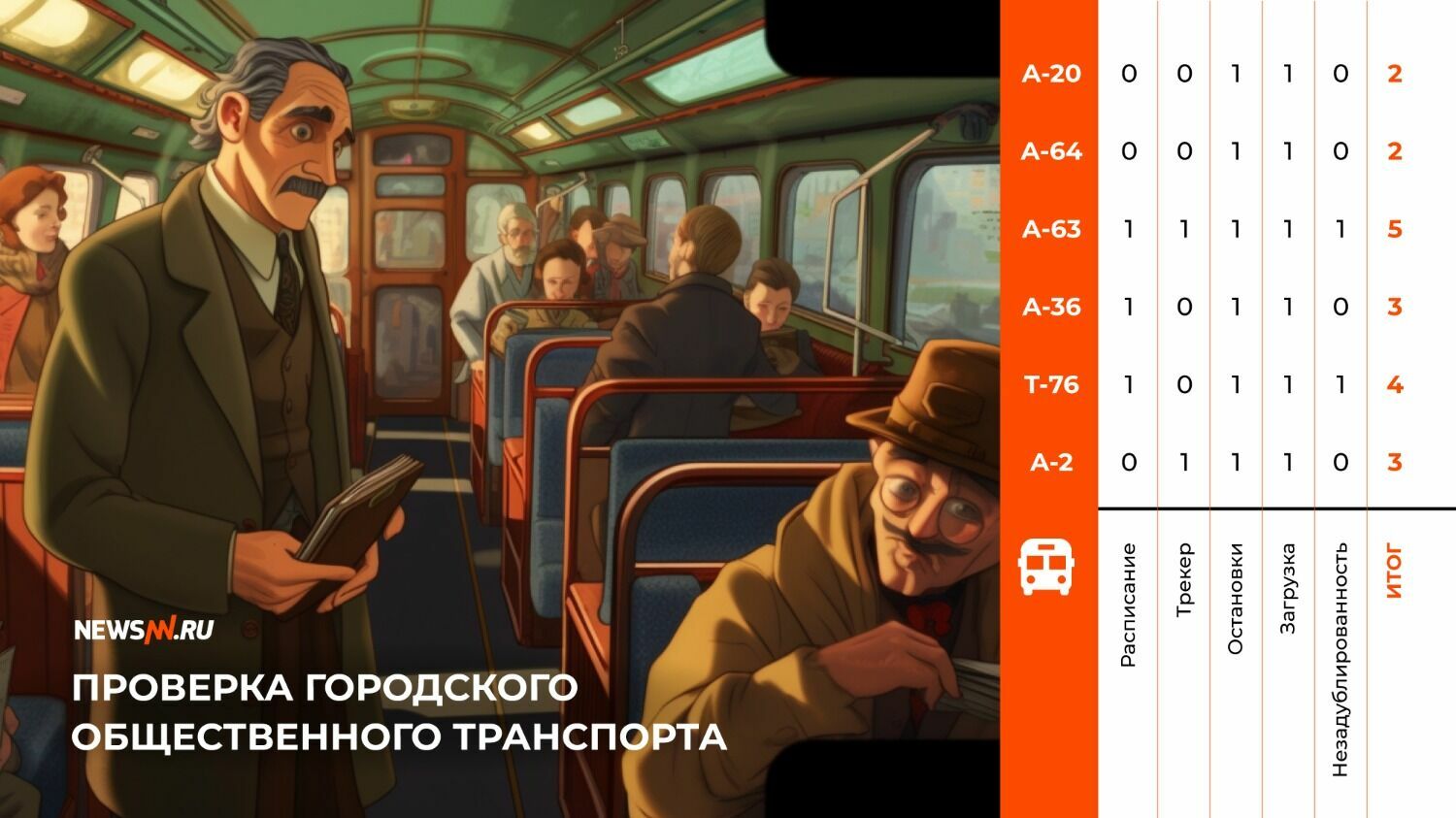 Итоги проверки автобусных маршрутов в Нижнем Новгороде