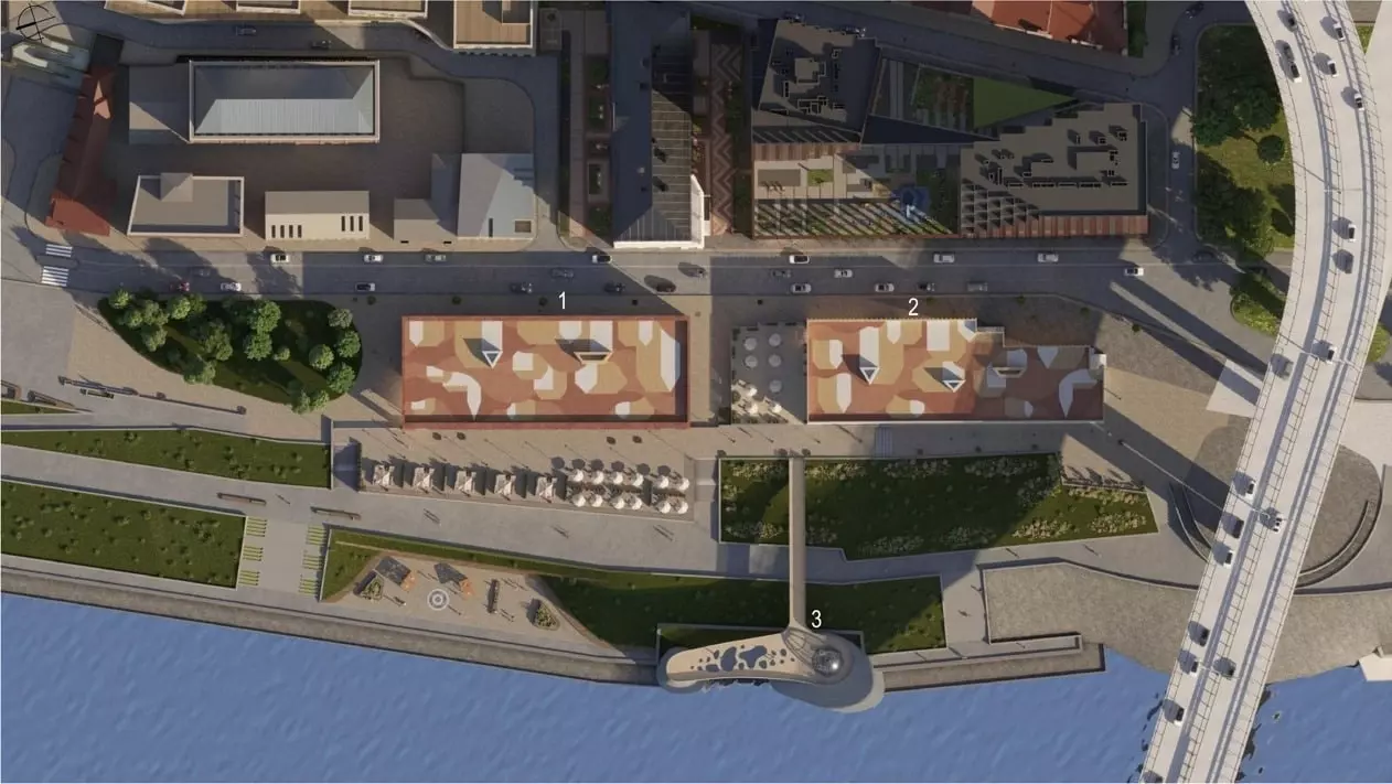 Архитектурная концепция культурного центра и комплекса ресторанов на Черниговской набережной