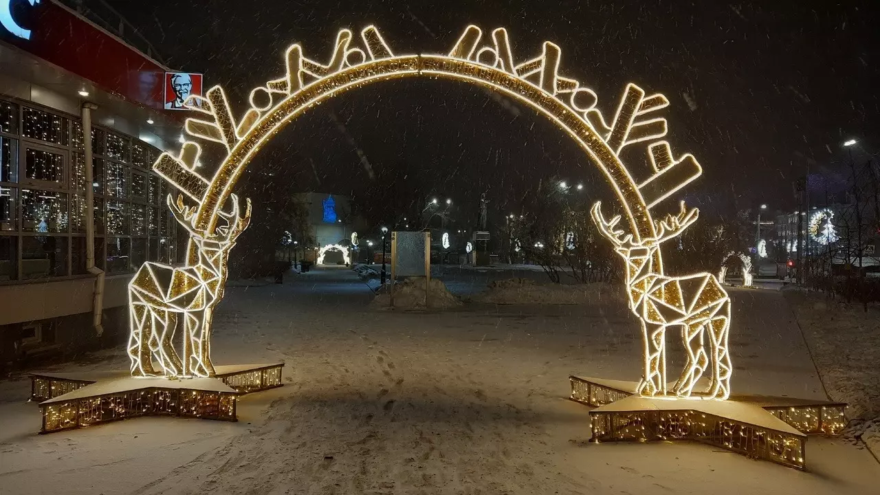 Украшение к Новому году в Нижнем Новгороде