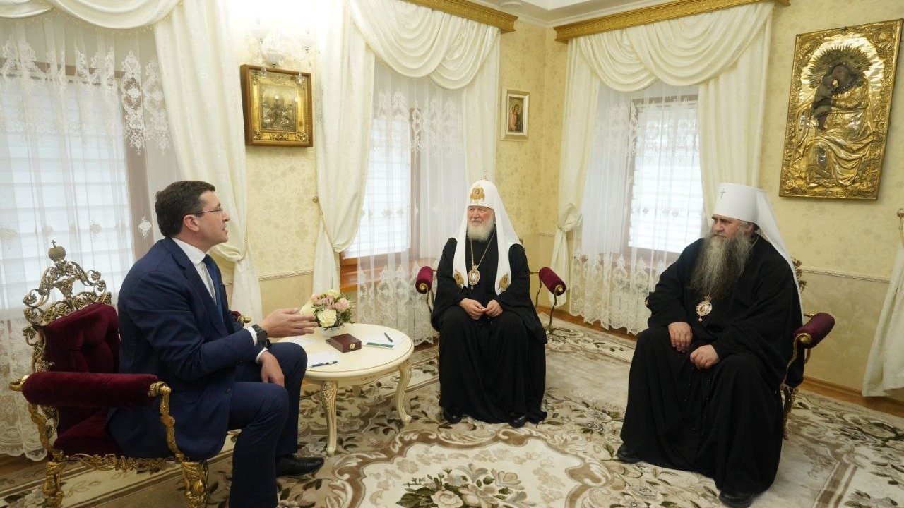 Патриарх Кирилл провел встречу с нижегородским губернатором Никитиным 30 июля
