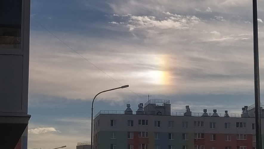 Солнечное гало заметили в небе над Нижним Новгородом