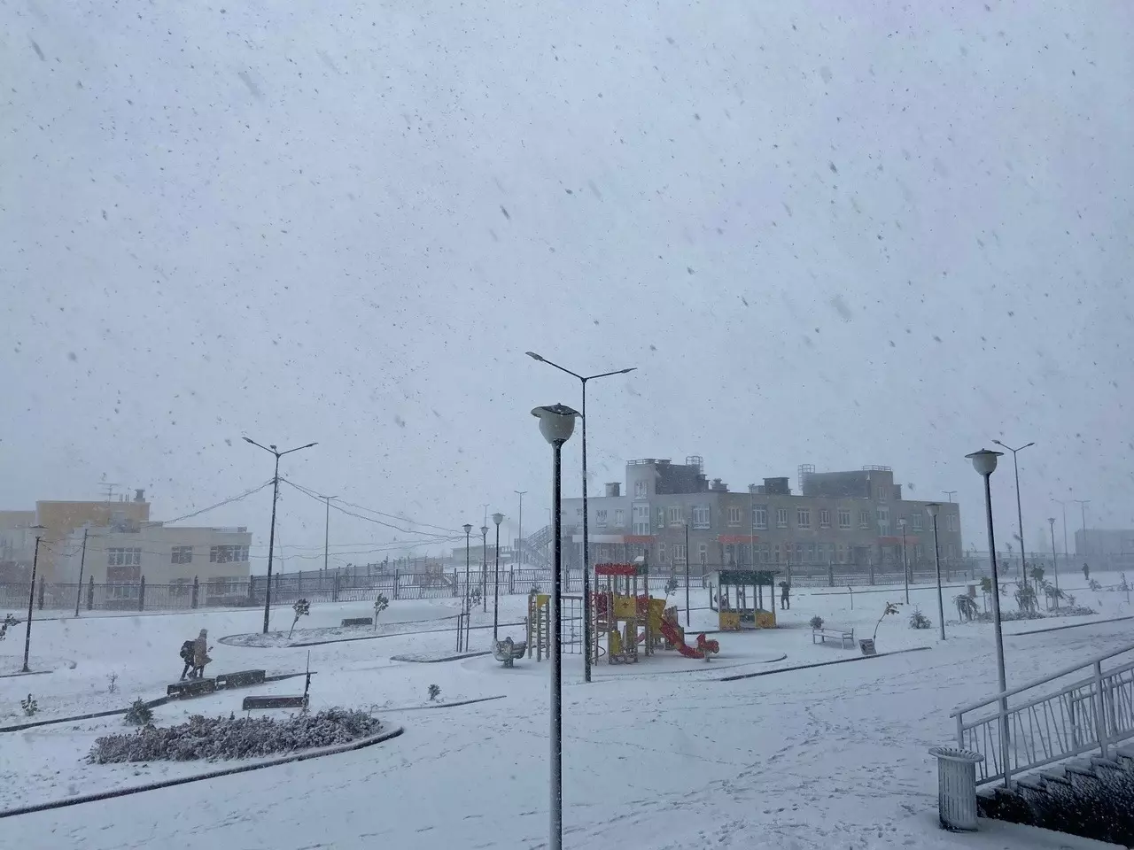 Снежная буря в Нижнем Новгороде 17 октября 