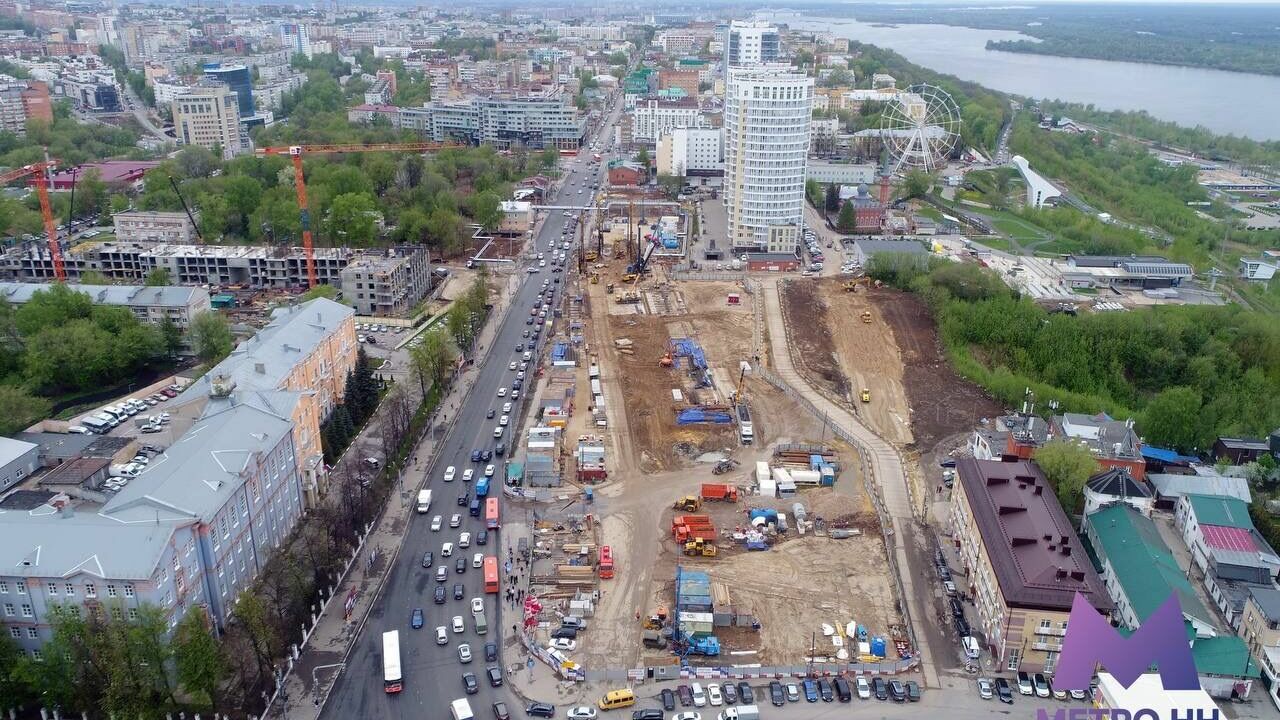 Появились фото стройплощадки метро на Сенной в Нижнем Новгороде