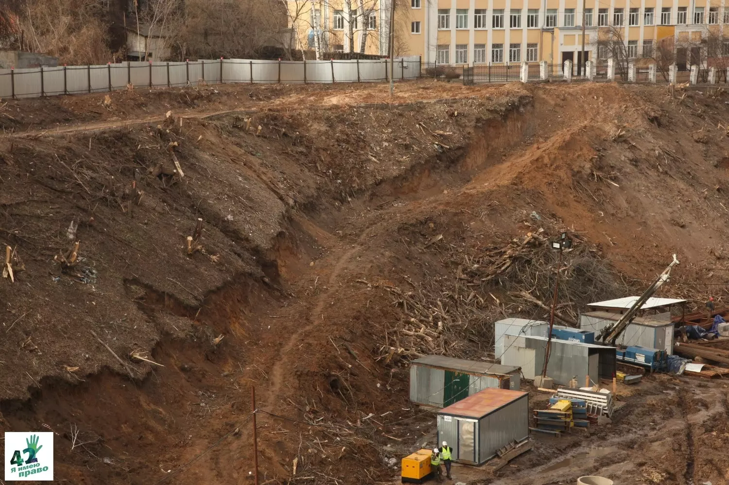Фото со стройплощадки террасного парка в Нижнем Новгороде