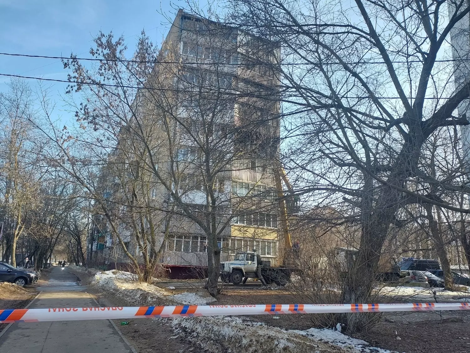 Дом №37 на Фучика в Нижнем Новгороде после взрыва