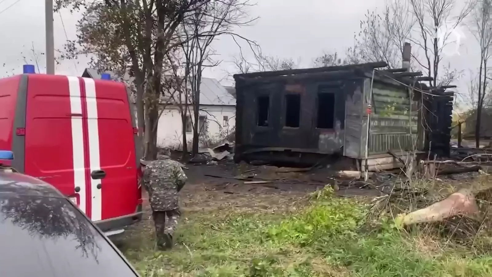СК опубликовал видео с места пожара в Арзамасском округе