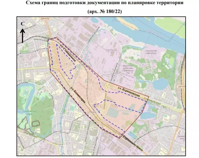 Проект планировки территории для строительства станции метро в Сормове 