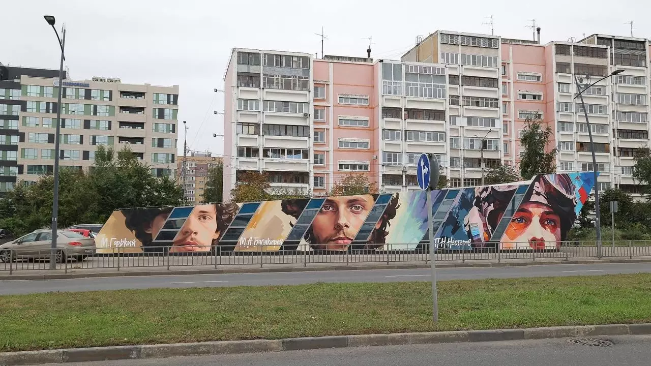 Созданное нейросетью граффити разместили в Нижнем Новгороде