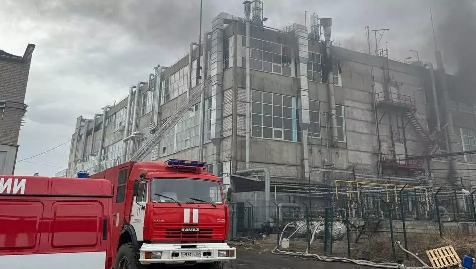 Пожар в промзоне Дзержинске