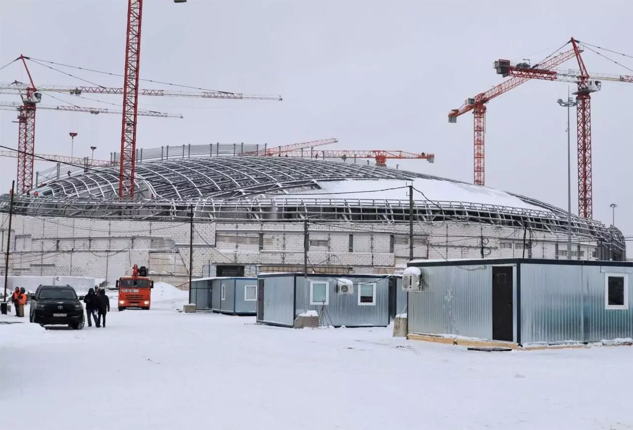 Строительство ледового дворца в Нижнем Новгороде